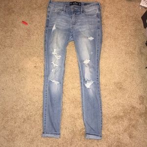 ripped light wash jeans